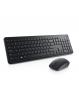 Zestawy klawiatura + mysz DELL KM3322W czarny