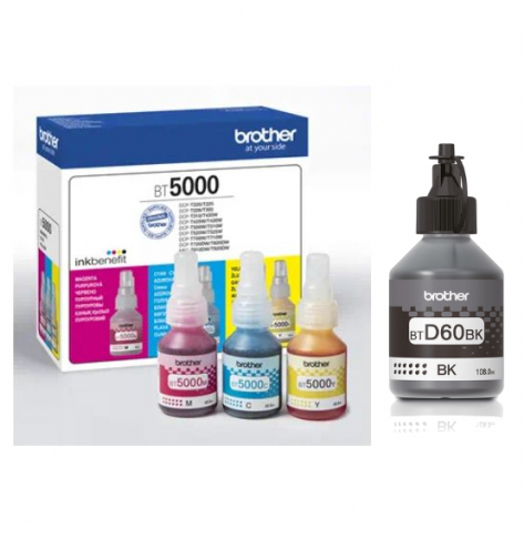 Zestaw tuszy Brother Multipack BT5000CMY 3x5k + BTD60BK 7,5K