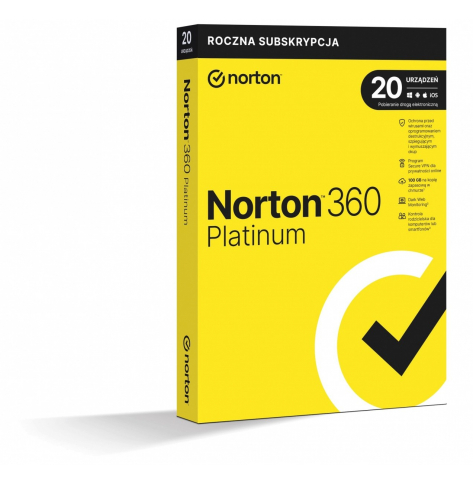 NORTON 360 platinum 100GB pl 1 user 20 device 1-rok ret