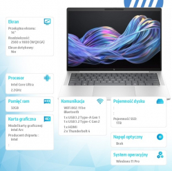 Laptop HP EliteBook X G1i Ultra 7-258V 14 2.5k 32GB 1TB SSD W11P