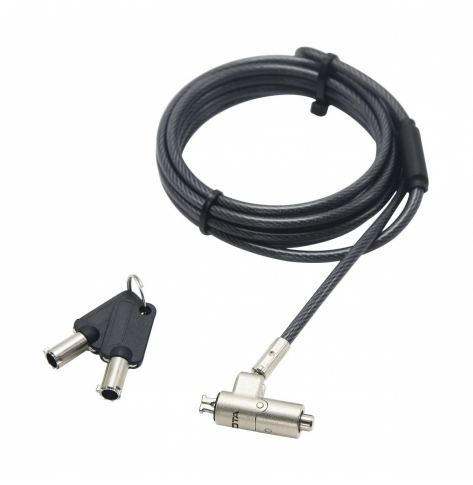 Linka blokady DICOTA Security Cable Nano Lock Ultra Slim Keyed 2.5x6 mm slot czarny