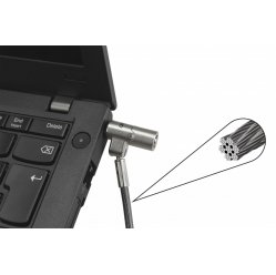 Linka blokady DICOTA Security Cable Nano Lock Ultra Slim Keyed 2.5x6 mm slot czarny