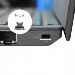 Linka blokady DICOTA Security Cable Nano Lock Ultra Slim Keyed 2.5x6 mm slot czarny