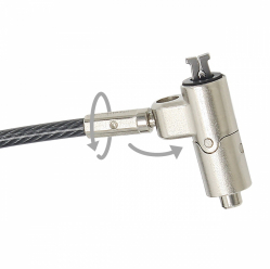 Linka blokady DICOTA Security Cable Nano Lock Ultra Slim Keyed 2.5x6 mm slot czarny