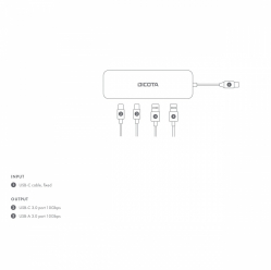 Stacja dokująca DICOTA USB-C 4-in-1 Highspeed Hub 10 Gbps