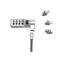 Linka blokady DICOTA Universal Security Cable Lock 3 Exchangeable heads fits all slots combination