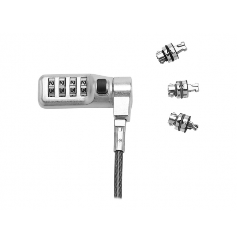 Linka blokady DICOTA Universal Security Cable Lock 3 Exchangeable heads fits all slots combination
