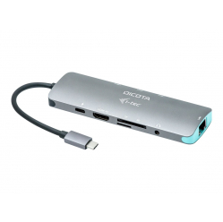 Stacja dokująca DICOTA USB-C Portable 8-in-1 Docking Station 4K HDMI/PD 100W