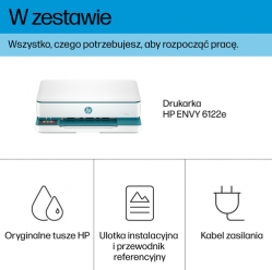 Urządzenie wielofunkcyjne HP Envy 6122e All-in-One Color Inkjet 10/7ppm Print Scan Copy Printer