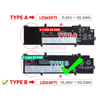 Bateria Lenovo 52.5Wh Li-ion 5B10W51866