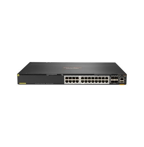 Switch HP Aruba 6300M Switch 24 Port Smart Rate 1/2.5/5/10G Class 6 PoE and 2 Port 50G and 2 Port 25G Layer 3 Stackable 1U One Touch