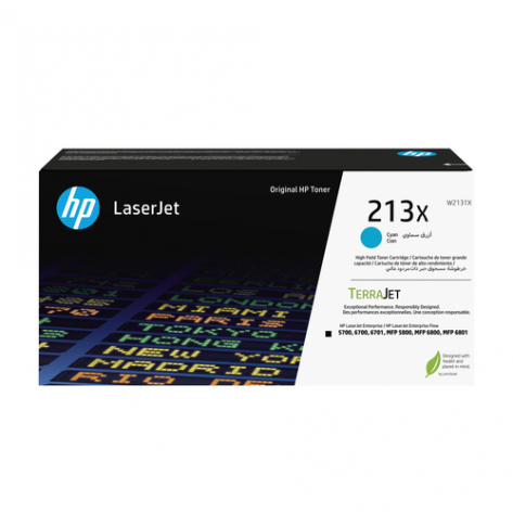 HP 213X Cyan Original LaserJet Cartridge