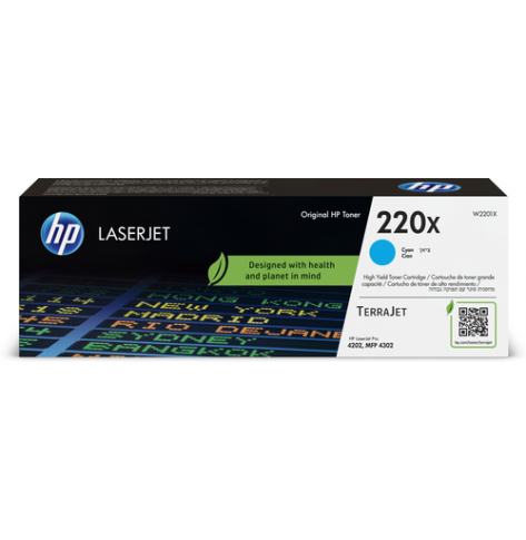 HP 220X Cyan Original LaserJet Cartridge