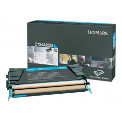 LEXMARK C734, X734 cartridge cyan standard capacity 6.000 str 1-pack