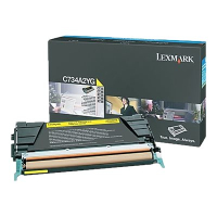 Toner LEXMARK C734, X734 cartridge yellow standard capacity 6.000 str 1-pack
