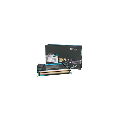 LEXMARK C736, X736, X738 cartridge cyan high yield 10.000 str 1-pack