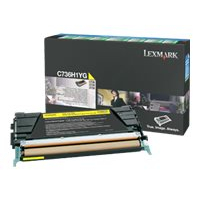 Toner LEXMARK XS734de CS736dn XS736de yellow standard capacity 10.000 str Return Programme