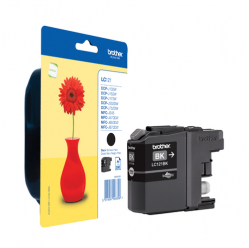 BROTHER LC-121 ink cartridge black standard capacity 300 pages 1-pack blister without alarm