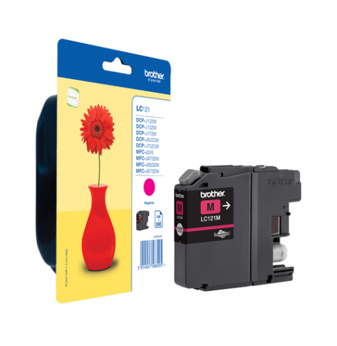 BROTHER LC-121 ink cartridge magenta standard capacity 300 pages 1-pack