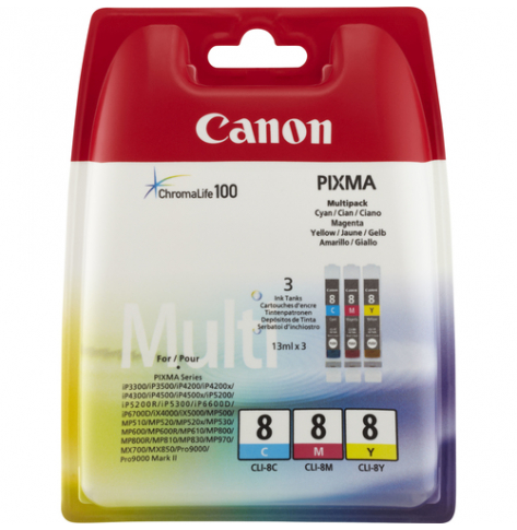 CANON 0621B029 Canon C/M/Y CLI8CMY CLI-8CMY 3x13ml iP4200/4300/4500/5200/5200R