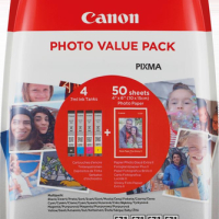 Tusz CANON 1LB CLI-571 Value Pack blister security 4x6 Phot Paper PP-201 50sheets + Cyan Magenta Yellow & Photo Black ink tanks