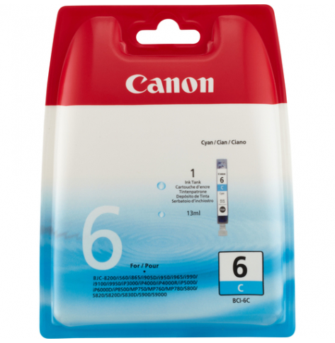 CANON 4706A002 Canon BCI6C cyan BJC-8200, i560, i950, S800/S820D/S830D/S900
