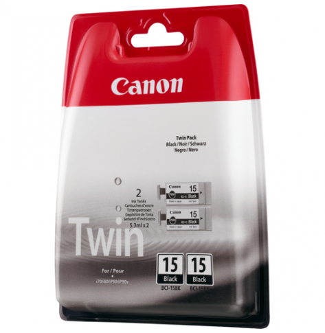CANON 8190A002 Canon BCI15K black 2x5.6ml i70/i80