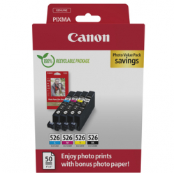 CANON CLI-526 Ink Cartridge C/M/Y/BK PHOTO VALUE BL