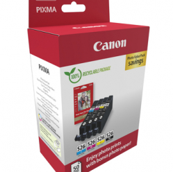 CANON CLI-526 Ink Cartridge C/M/Y/BK PHOTO VALUE BL
