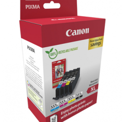 CANON CLI-551XL Ink Cartridge C/M/Y/BK + PHOTO PACK