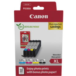 CANON CLI-571XL Ink Cartridge C/M/Y/BK + PHOTO PACK