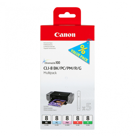 CANON CLI-8 BK/PC/PM/R/G Multi Pack