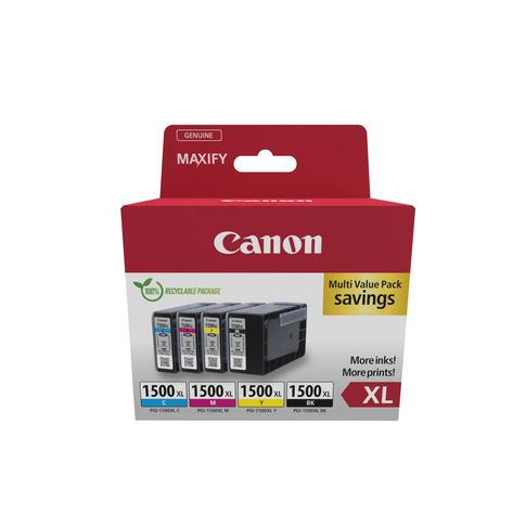 CANON PGI-1500XL Ink Cartridge BK/C/M/Y MULTI