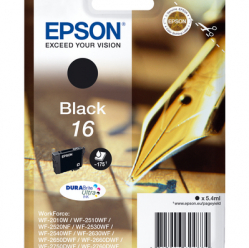 EPSON 16 ink cartridge black standard capacity 5.4ml 175 pages 1-pack RF-AM blister