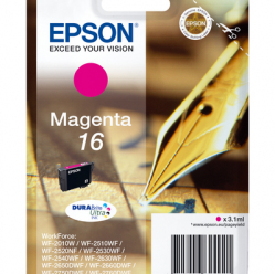 EPSON 16 ink cartridge magenta standard capacity 3.1ml 165 pages 1-pack RF-AM blister