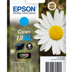 EPSON 18XL ink cartridge cyan high capacity 6.6ml 450 pages 1-pack RF-AM blister