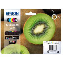 EPSON 202 Mpack Ink Cartridge (PBK,BK,C,M,Y) (with security)