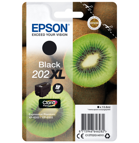 EPSON 202XL Black Ink Cartridge (with security)