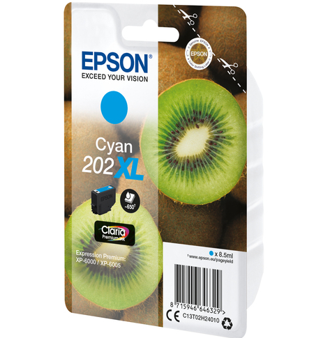 EPSON 202XL Cyan Ink Cartridge (with security)