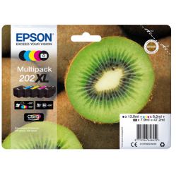 EPSON 202XL Mpack Ink (PBK,BK,C,M,Y) (with security)