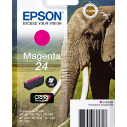 EPSON 24 ink cartridge magenta standard capacity 4.6ml 360 pages 1-pack RF-AM blister