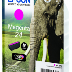EPSON 24 ink cartridge magenta standard capacity 4.6ml 360 pages 1-pack RF-AM blister