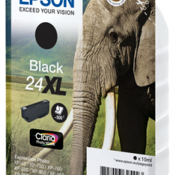 EPSON 24XL ink cartridge black high capacity 10ml 500 pages 1-pack RF-AM blister