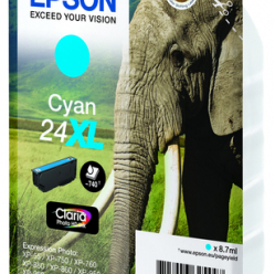 EPSON 24XL ink cartridge cyan high capacity 8.7ml 740 pages 1-pack RF-AM blister