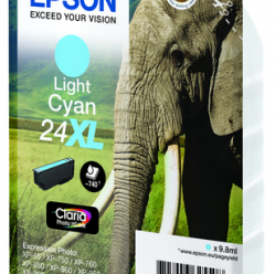 EPSON 24XL ink cartridge light cyan high capacity 9.8ml 740 pages 1-pack RF-AM blister