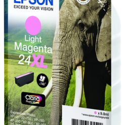 EPSON 24XL ink cartridge light magenta high capacity 9.8ml 740 pages 1-pack RF-AM blister