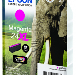 EPSON 24XL ink cartridge magenta high capacity 8.7ml 740 pages 1-pack RF-AM blister