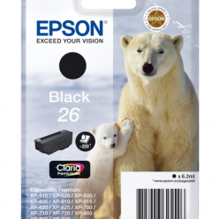 EPSON 26 ink cartridge black standard capacity 6.2ml 220 pages 1-pack RF-AM blister