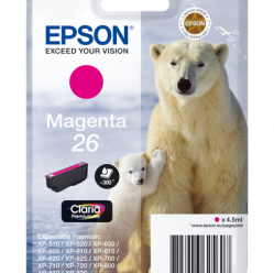 EPSON 26 ink cartridge magenta standard capacity 4.5ml 300 pages 1-pack RF-AM blister