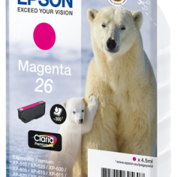 EPSON 26 ink cartridge magenta standard capacity 4.5ml 300 pages 1-pack RF-AM blister